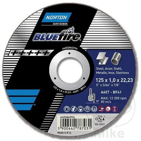 Disque de coupe 50 x 1 x 6 métal droit Norton INDUSTR Line