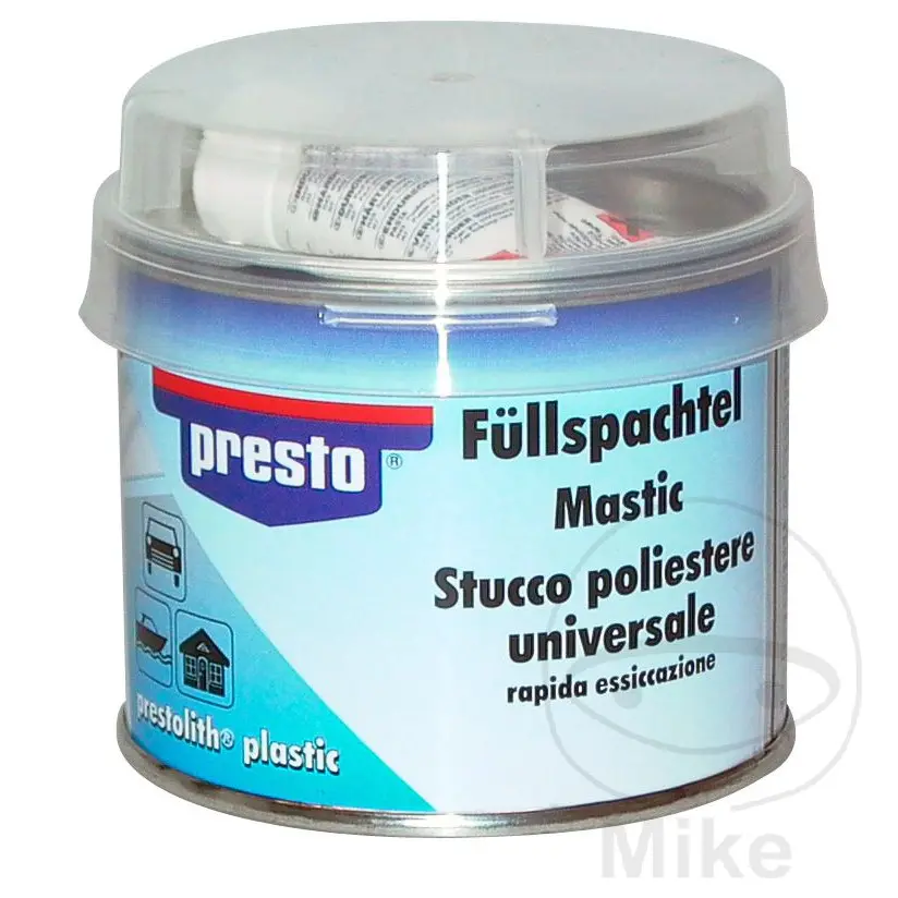 Universel 2K plastikspartelmasse PLAS 250g med Presto-hærder