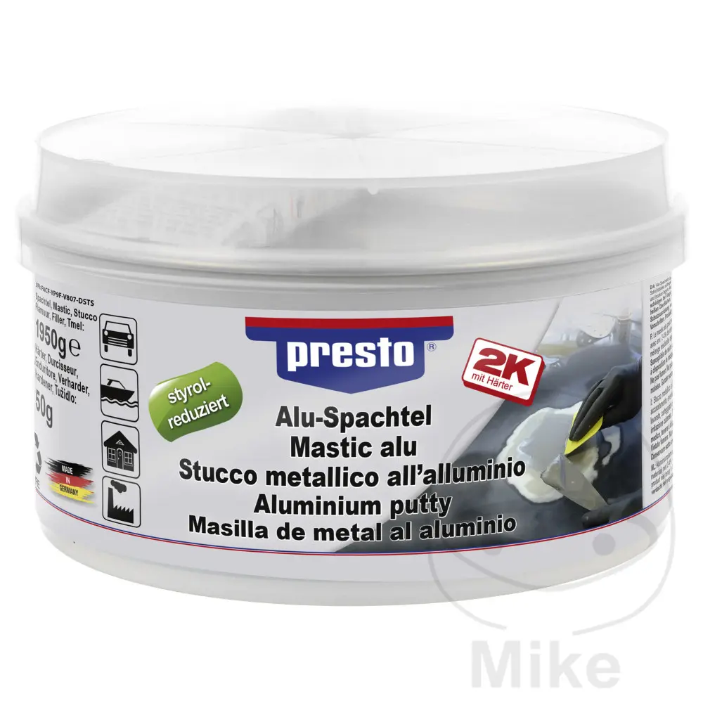 Alu-Spachtelmasse 2 kg mit Härter Prestolith Presto
