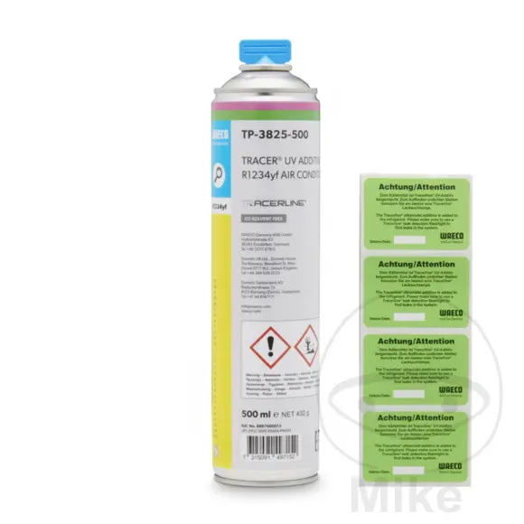 Additif traceur UV 500 ml R1234YF pour climatiseur ASC Waeco