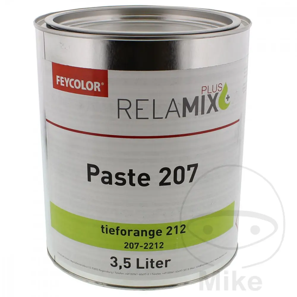 Pâte à pigment Feycolor 207 212 3,5 litres Orange Deep
