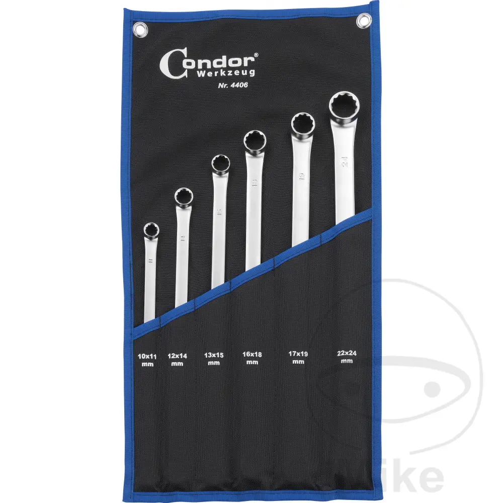 Jeu de clés à anneau double long 6 pièces 10-24 mm Condor Werkzeug