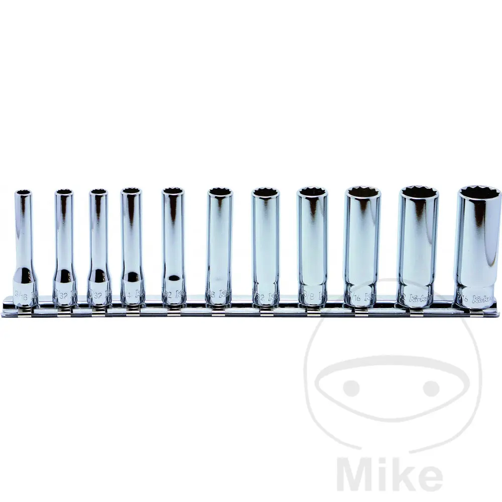 Steeksleutelset 1/4 12 Kant 11 delig 50 mm Hesse