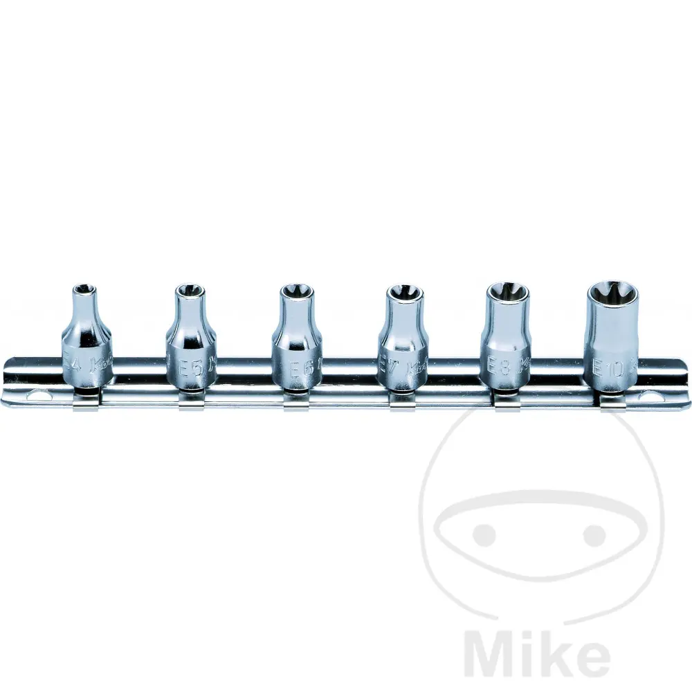 Jeu de douilles 1/4 E-Torx 6 pièces Hesse