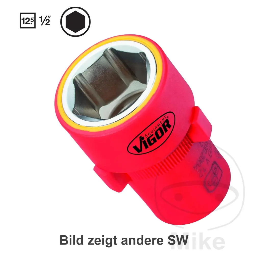 Sechskant-Stecknuss VDE 1/2 Zoll 22 mm Vigor