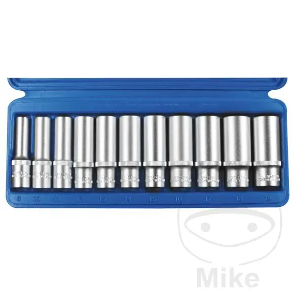 Kondor Werkzeug 6 Kant lizdų komplektas 3/8 8-19 mm ilgis 64 mm