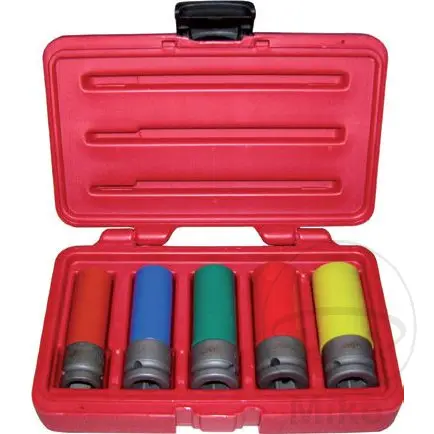 Set steeksleutels 6 vlak 1/2 inch omhuld 15 17 19 21 22 mm JMP