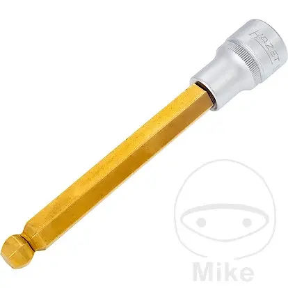 Douille hexagonale Hazet 1/2 12 mm avec rotule longueur 140 mm