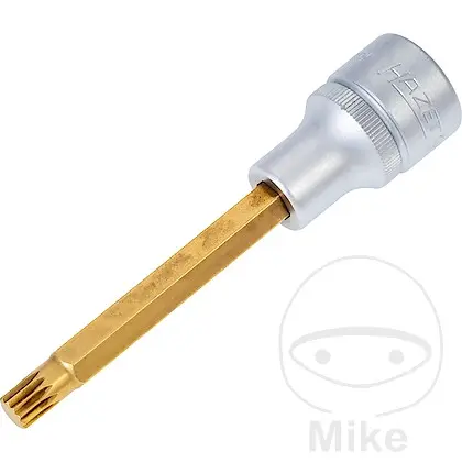 Hazet 1/2인치 M8 길이 100 mm 멀티 스플라인 비트