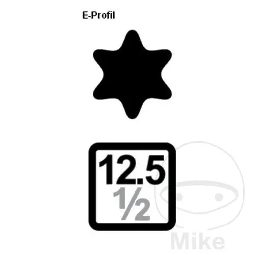 Jogo de soquetes Torx 1/2 polegadas 9 E10-E24 comprimento 38 mm Condor Werkzeug — vista 2