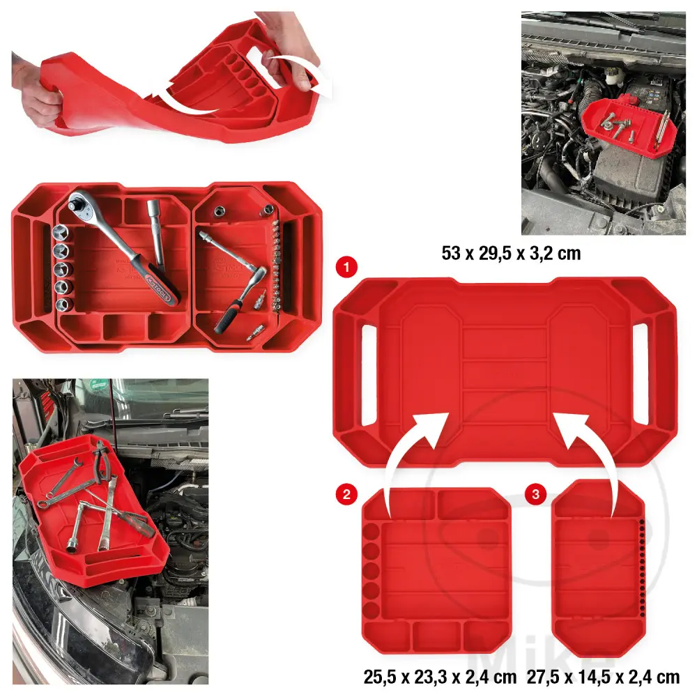 KS Tools Kit de armazenamento silicone 3 peças