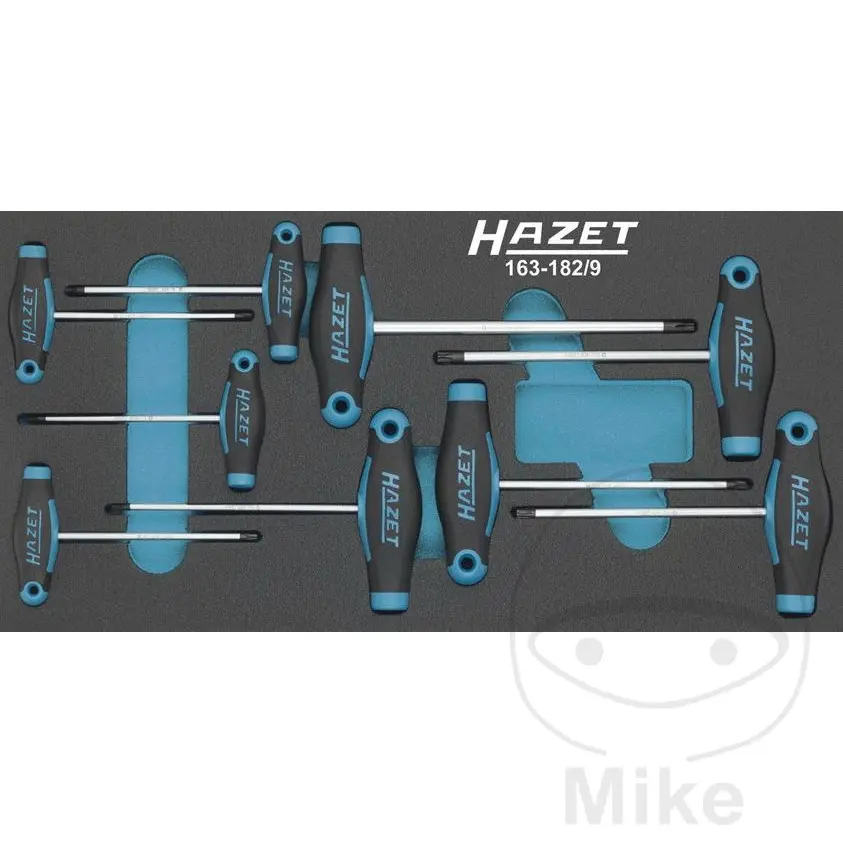 Chiave a bussola Torx a manico a T Hazet 9 pezzi T6-T30