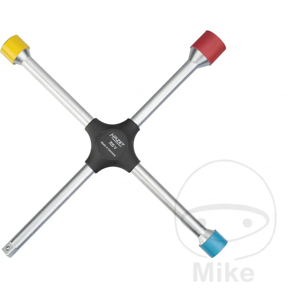 Hazet 17x19x21x1/2 cross wrench with colored protective sleeves