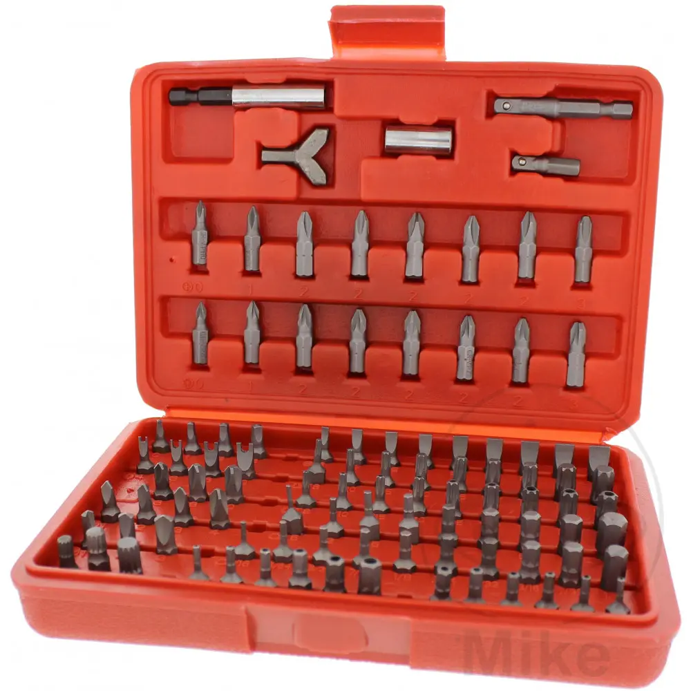 Jeu d'embouts 100 pièces 1/4 6 pans JMP