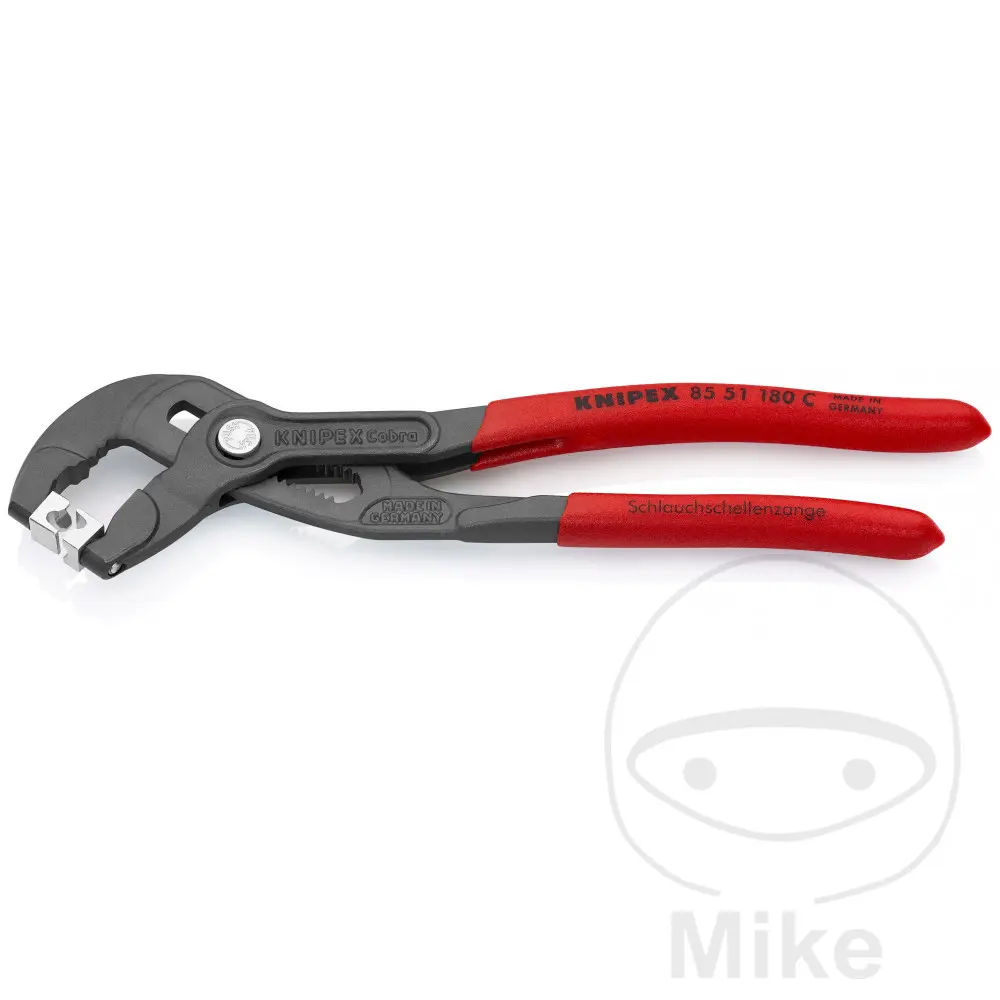 Knipex Klick-Schellenzange 180 mm grau rostfrei (85 51 180)