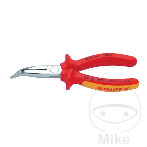 Rundzange gebogen 160 VDE Griff Chrome 2K Knipex