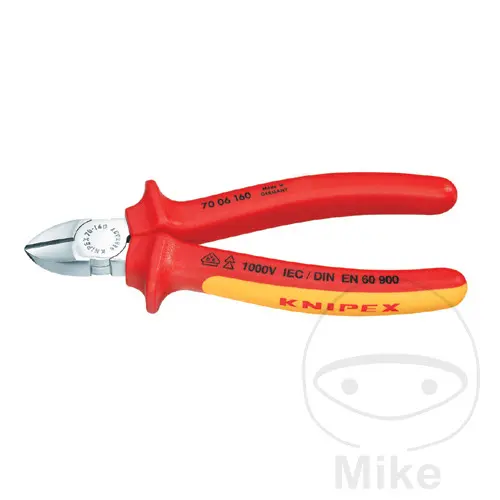 Pince coupe latérale 140 VDE poignée chrome 2K Knipex