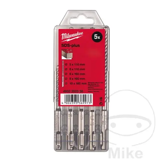 Satz mit 5 SDS-plus Bohrern Milwaukee