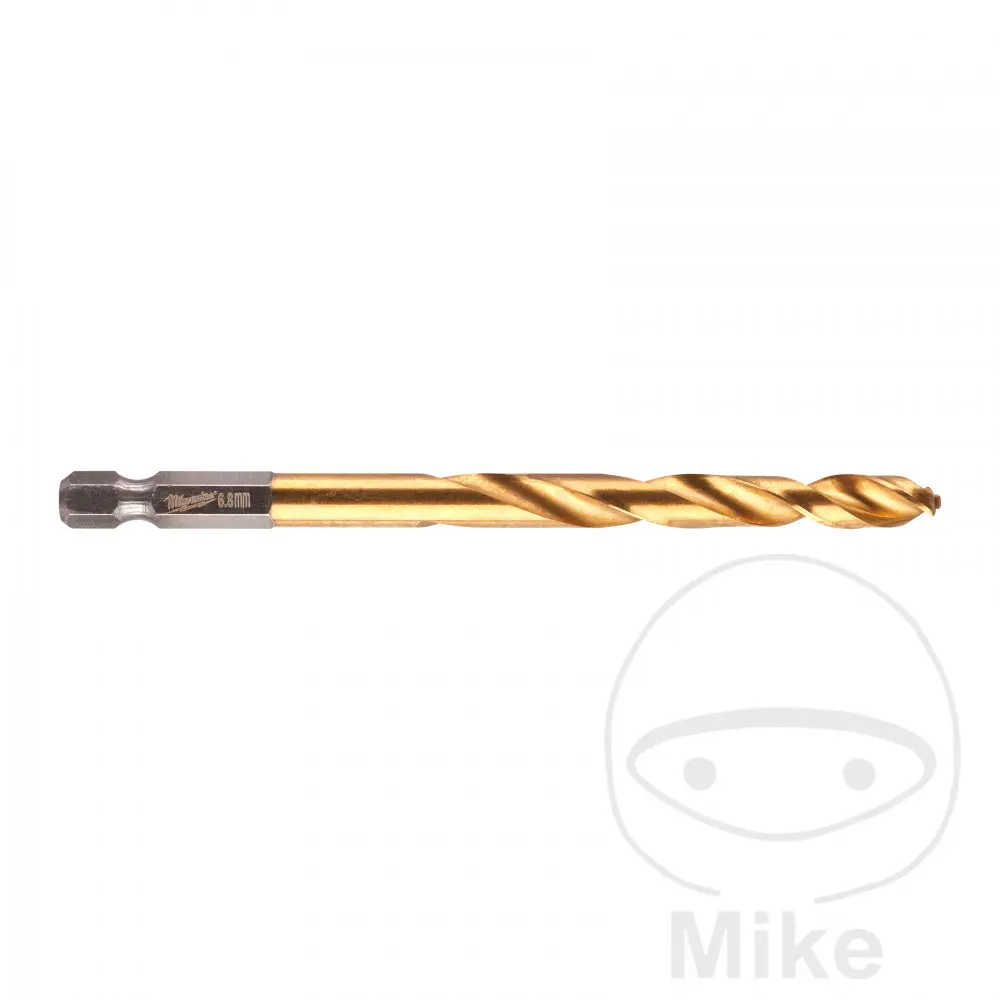 Milwaukee 1/4 英寸六角柄 6.8mm 螺旋钻头