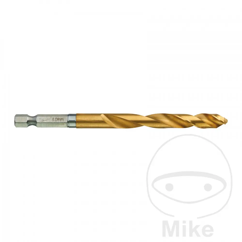 Milwaukee 1/4 شینک ہیلیکل ڈرل بٹ 8.0