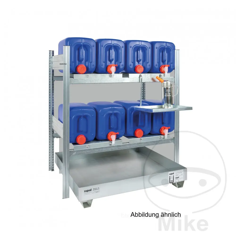 Rapid Lagerregal für 8 Kanister à 20 L mit Auffangwanne