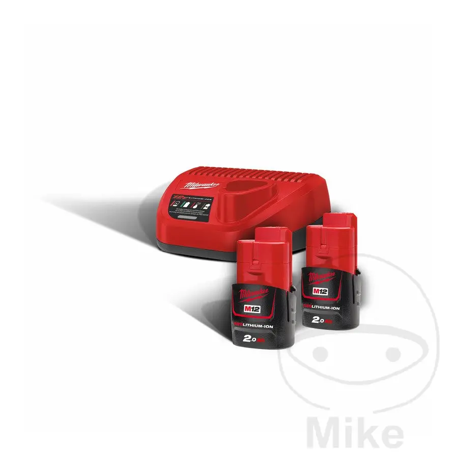Milwaukee スタートセット バッテリー 12V 2x 2.0Ah 充電器2個付き