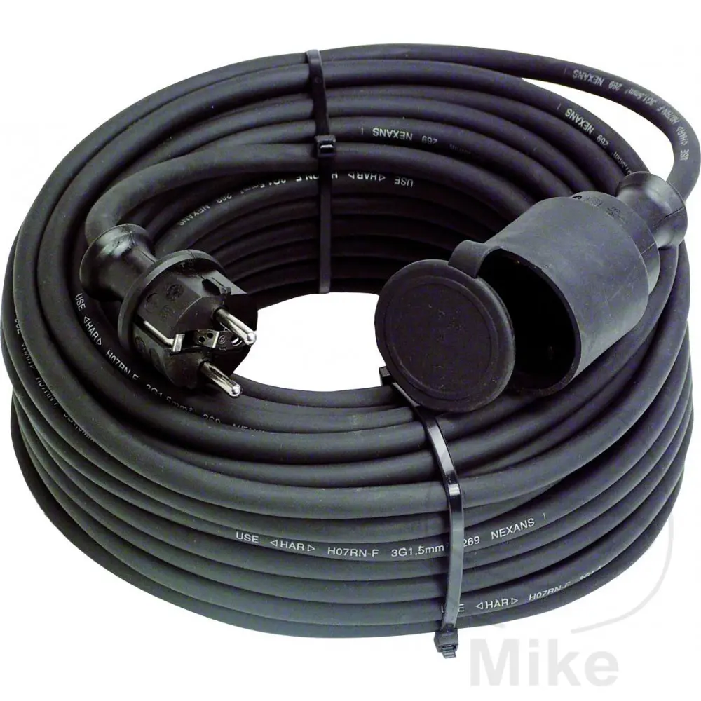 Gummiverlängerungskabel 230V 10 Meter EDE