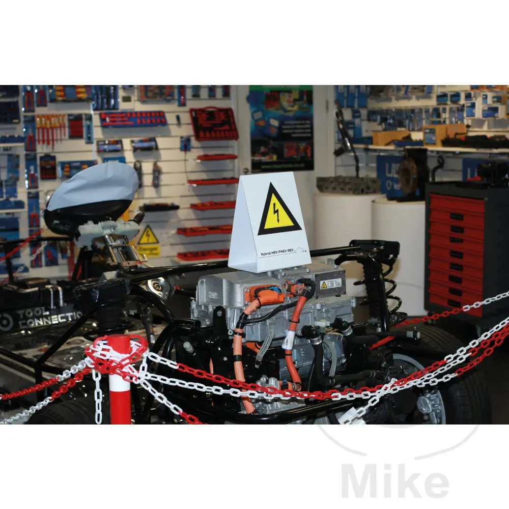 EV/Hybrid advarselsskilt sammenfoldeligt to-sidet HBT — 2. billede