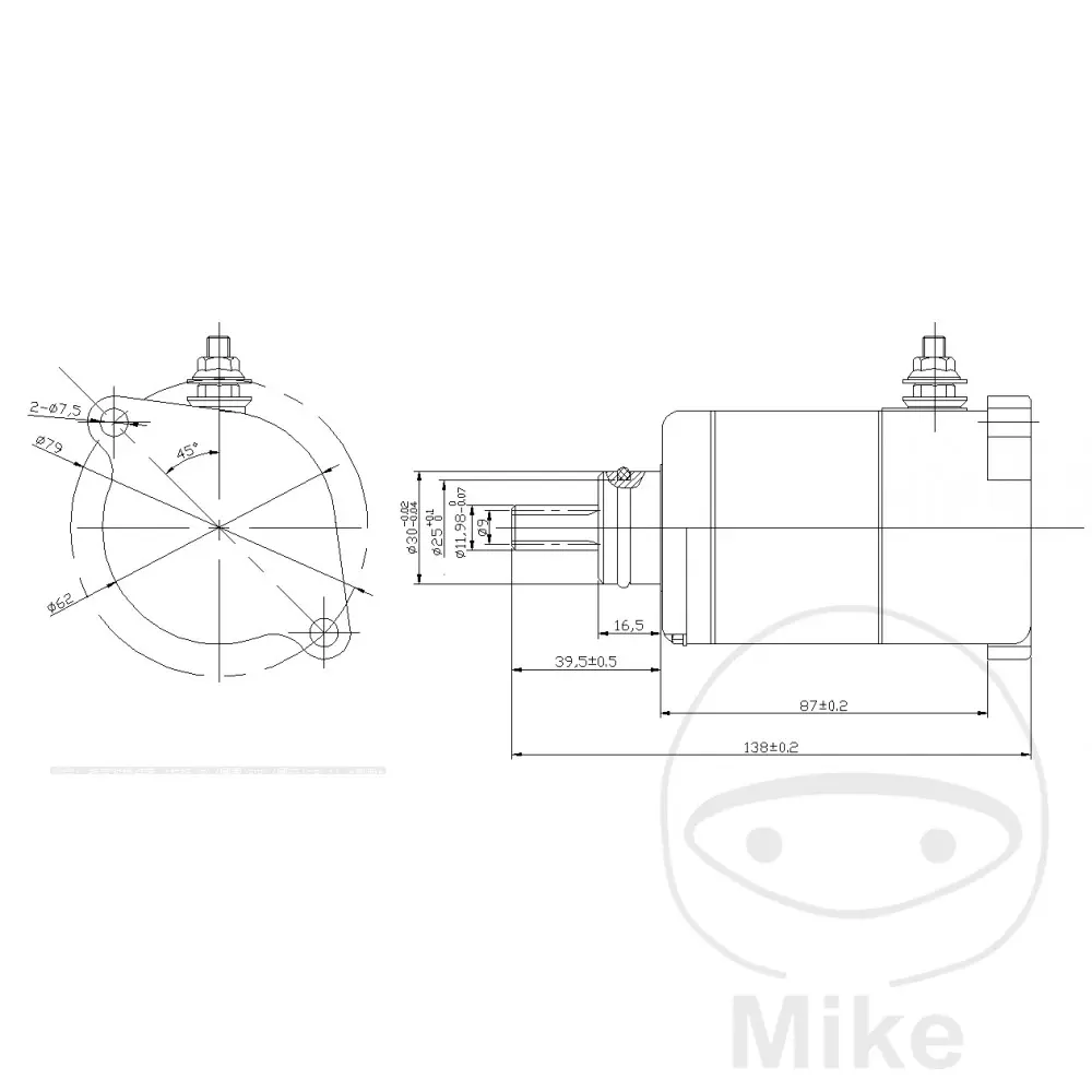 Startmotor JMP — vy 2