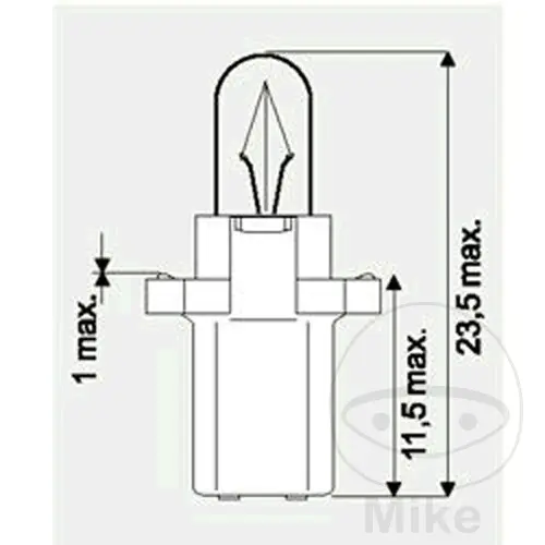 مصباح 12V 1.2W JMP B8.3D - عبوة من 10 قطع
