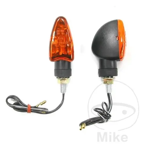 Blinker Tri2 JMP Gehäuse kurz schwarz mit gelbem Glas