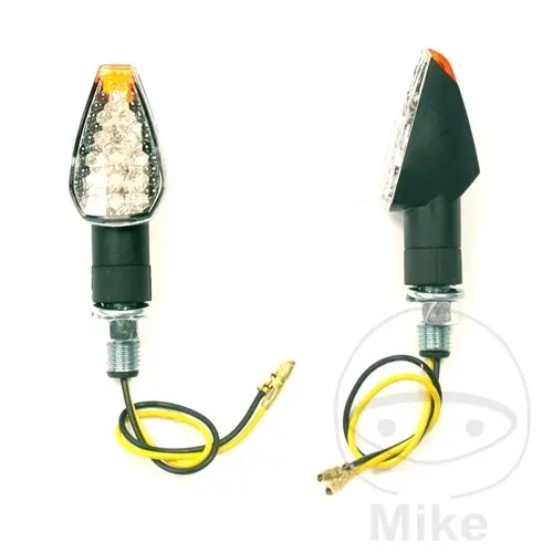 JMP 애로우2 블랙 글래스 숏 화이트 하우징 LED 방향지시등