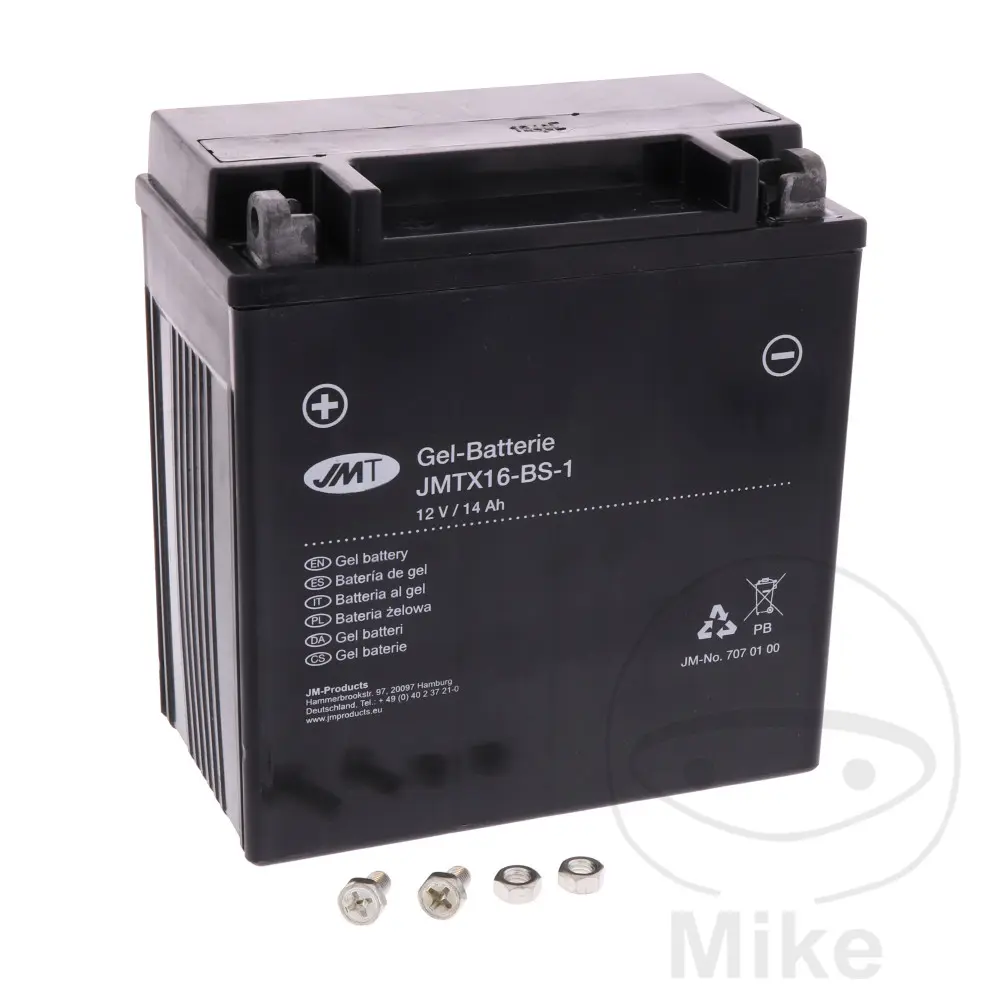 মোটরসাইকেল ব্যাটারি YTX16-BS-1 জেল JMT