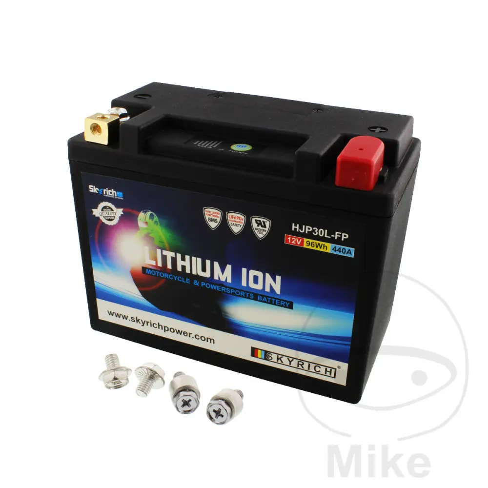 Baterai motor Skyrich LTM30L lithium-ion dengan proteksi tampilan — Aki