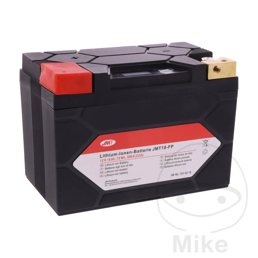 Batterie Moto JMT18-FP lithium-ion avec indicateur