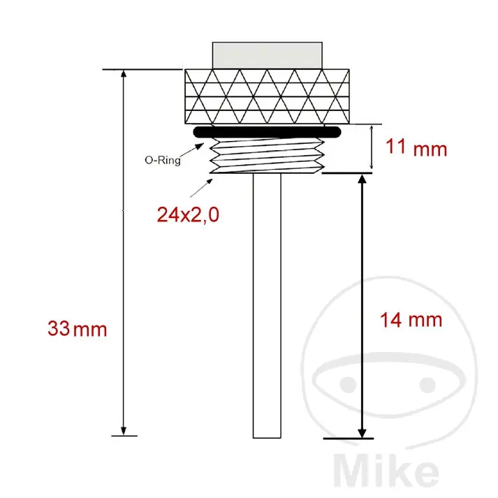 Öltemperatur-Anzeigegerät JMP 24 x 2.0 mm — Ansicht 3
