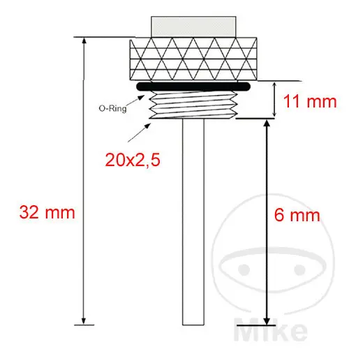 Termometar za ulje JMP 20x2.5 mm — 3. pogled