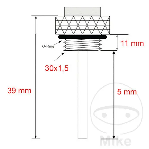 Termometru pentru ulei JMP 30X1.5MM — vederea 3