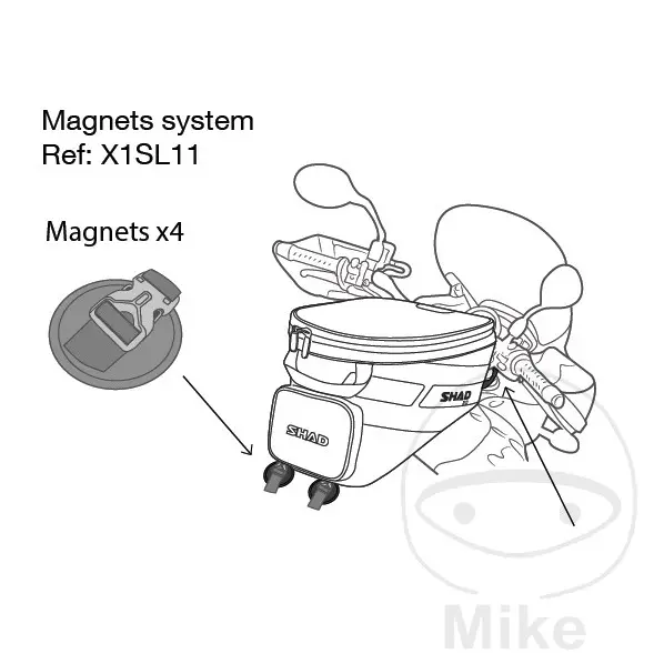 SHAD 4 magnety + bezpečnostní popruh — pohled 5