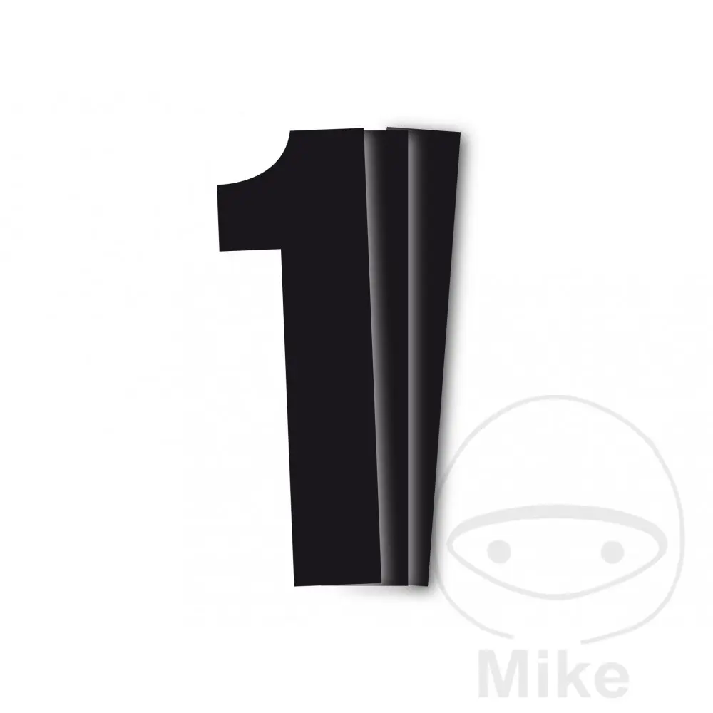 Numéro de course Blackbird Racing 3 pièces noir 13x7cm