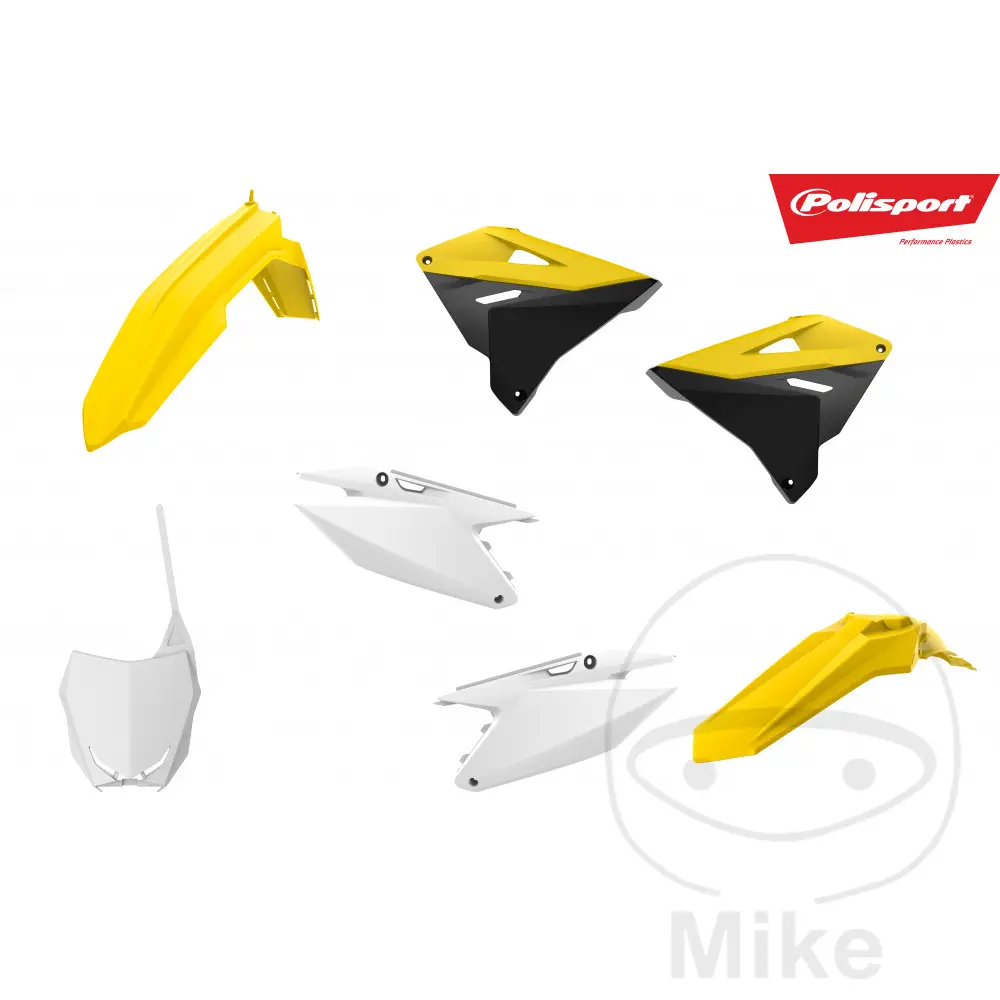 Kit complet plastiques Polisport blanc/gris/noir