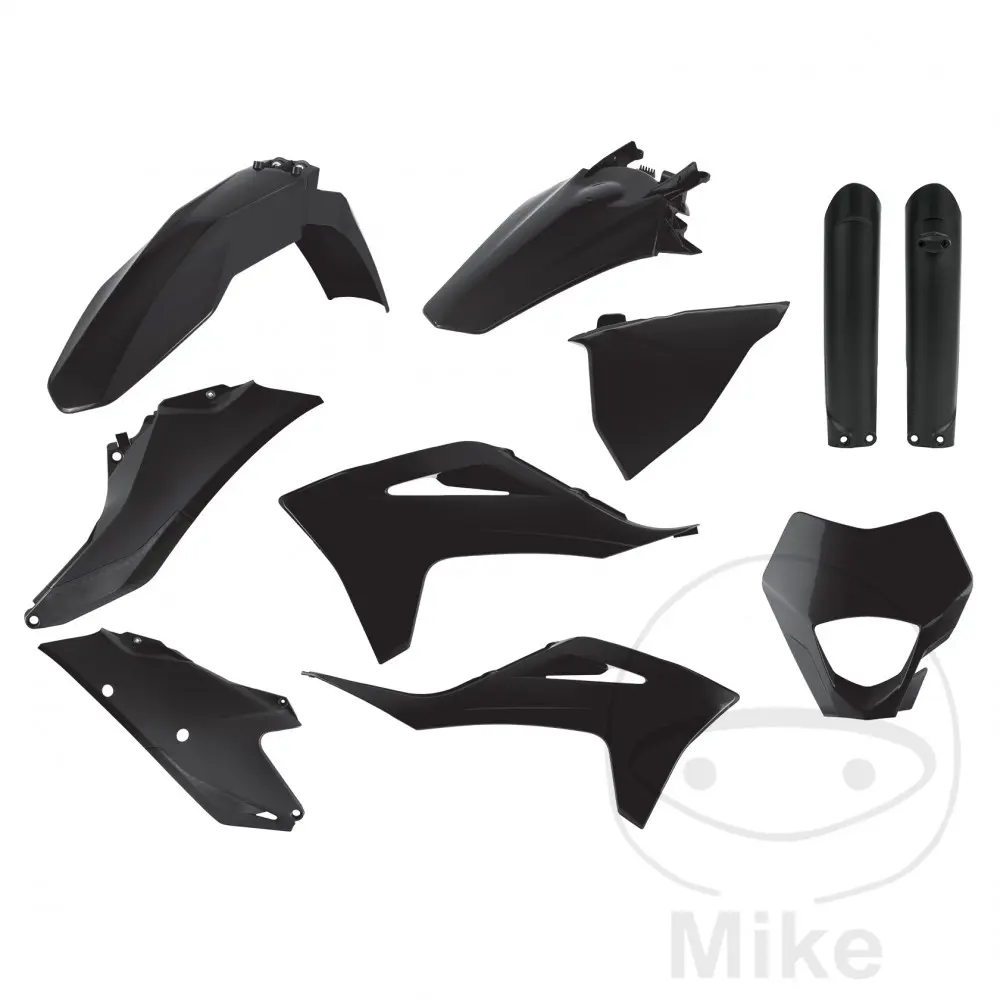 Kit plastiques complet noir Polisport
