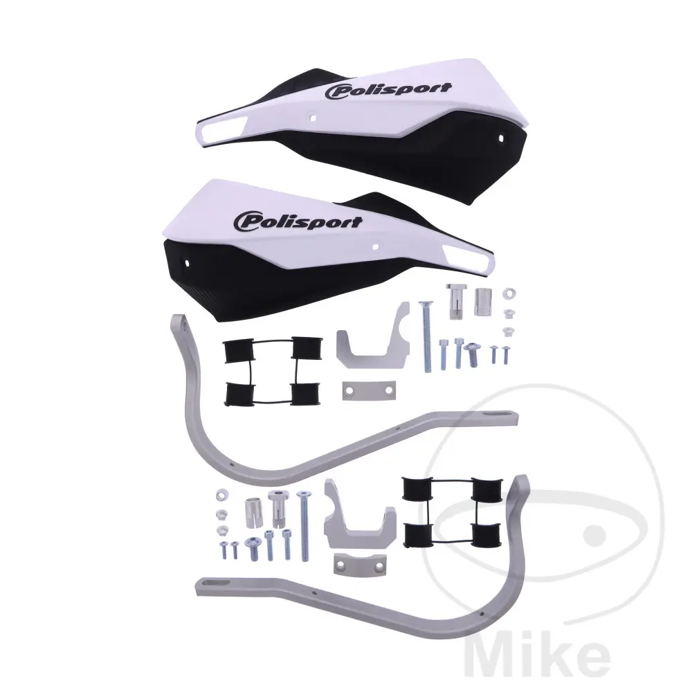 Protège-main moto Polisport Trail Blazer noir-blanc fermé (fixation incluse)