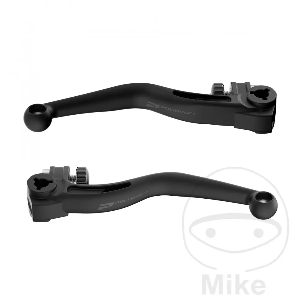 Unzerbrechliche Offroad-Brems-/Kupplungshebel Polisport für Gas Gas 250-300-450 EC 2021-2023 und Husqvarna 250-300-350-450 FE TE 2022+ schwarz (Paar)