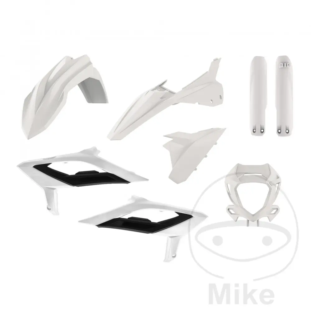 Kit complet plastiques blanc/noir Polisport