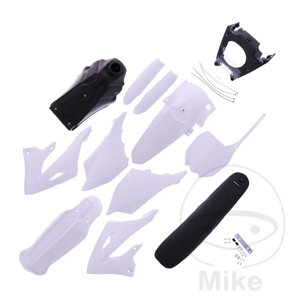 Kit plastiques Polisport YAM MX Restyling YZ125/250 (2002-2021) 22' blanc