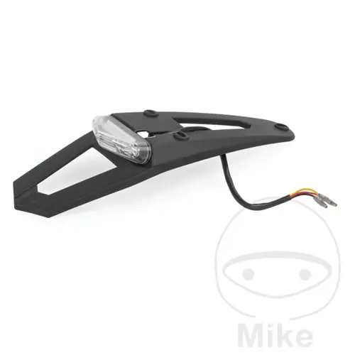 Extension de Garde-boue avec Phare LED homologué noir Polisport