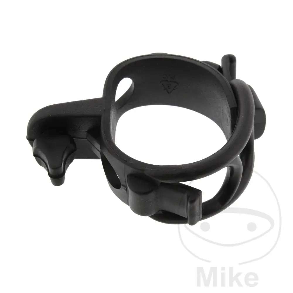Collier de plaque phare tête de fourche moto Polisport caoutchouc noir