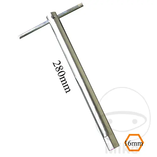 Tändstiftsnyckel SW16 280 mm med T-handtag JMP