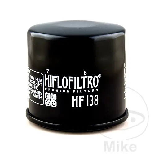 Filtre a huile moto adaptable suzuki 650 bandit, SV, 750 GSX-R, 1000 GSX r, 1300 hayabusa, 1500 intruder - aprilia 660 RS 2020+, 1000 RSV4 2009+ (68X65MM) -Hiflofiltro HF138